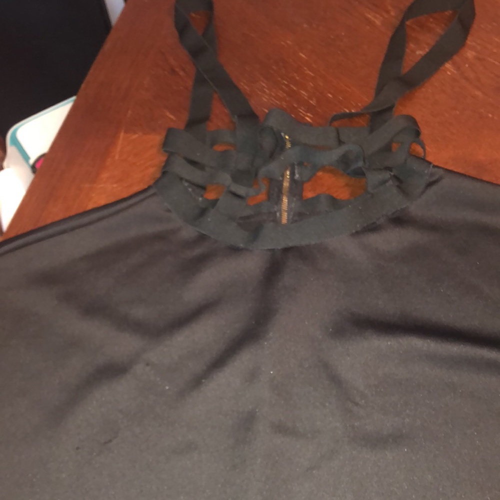 High waisted overall skirt